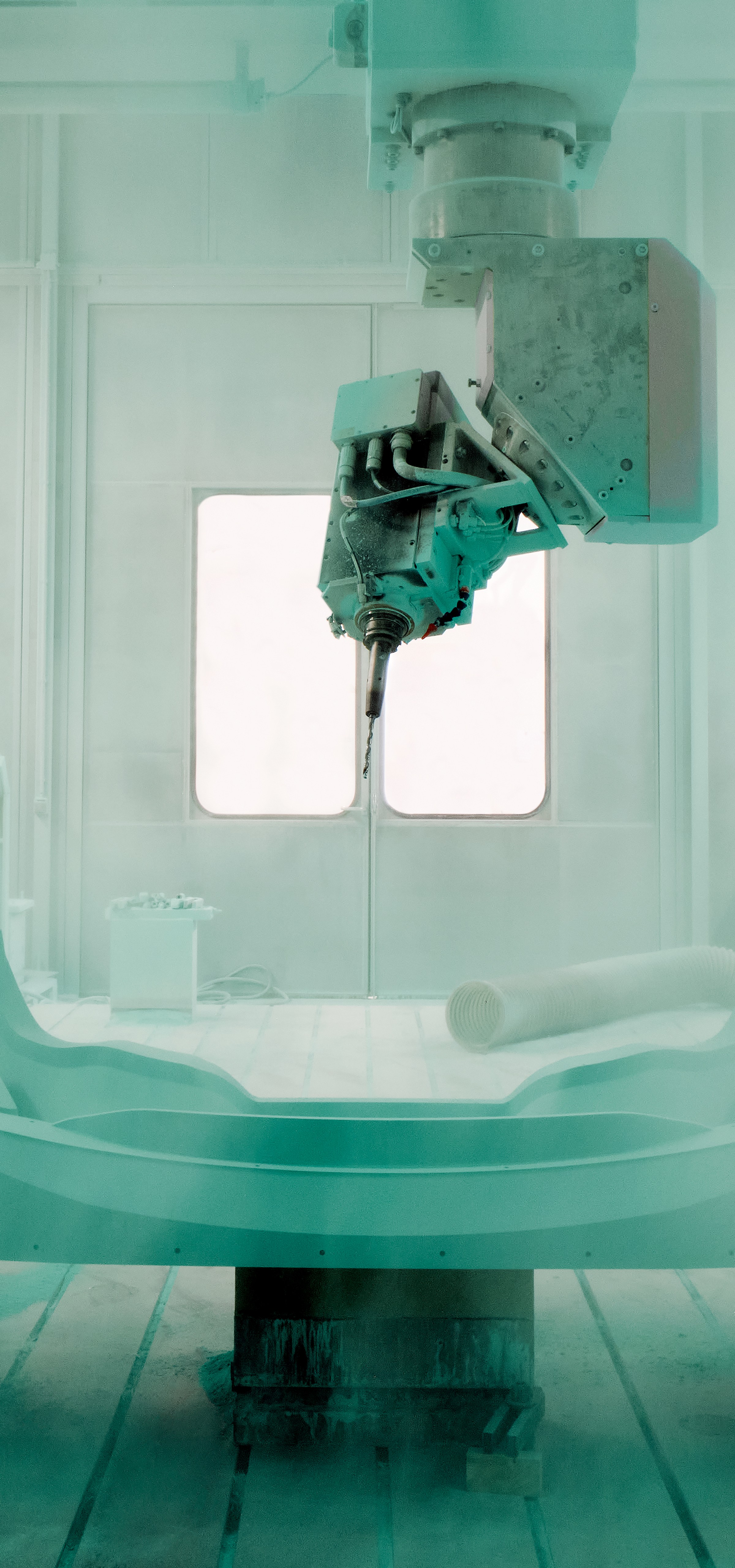 Photograph of the manufacturing set-up for the capricorn 01 Zagato hypercar